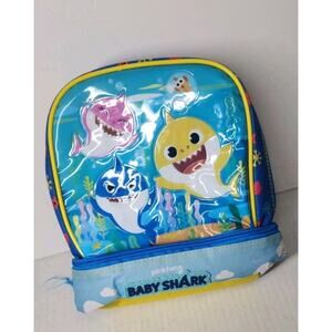 Baby Shark Kids Youth Mini Blue Backpack Ping Fong Lunch Bag